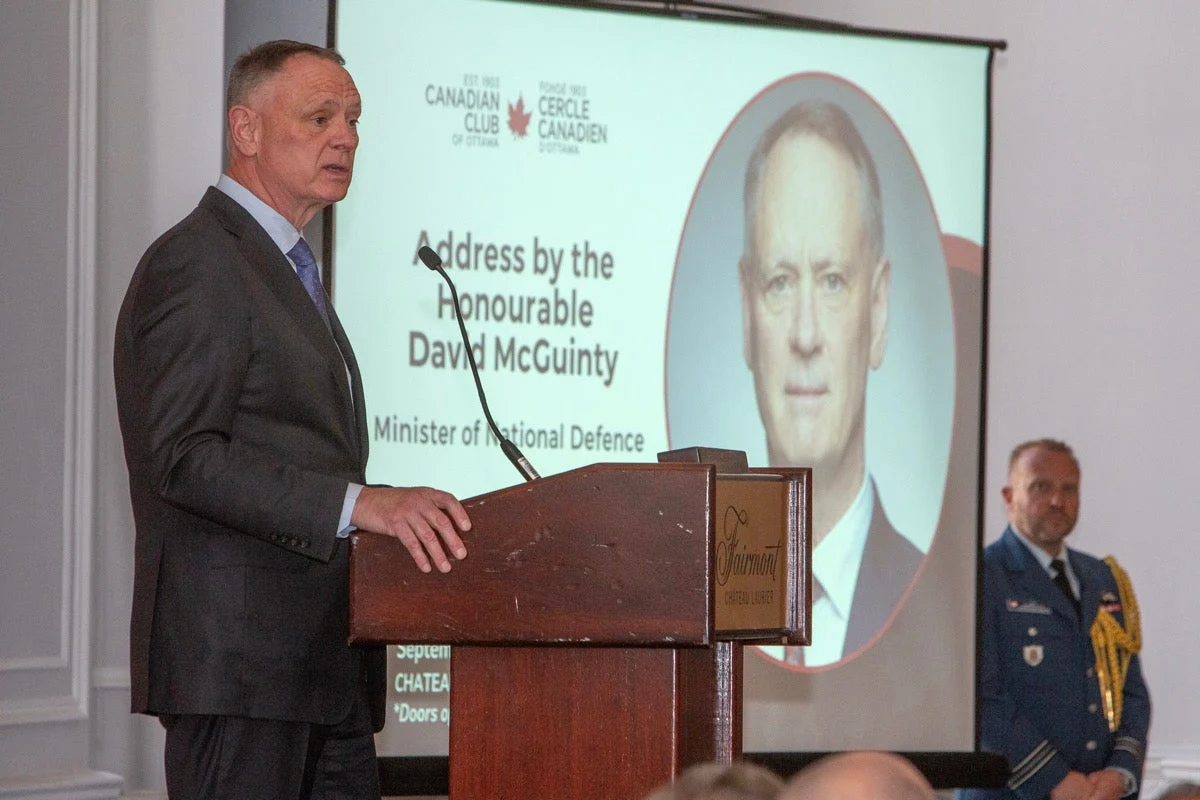 The Honourable David McGuinty addresses the Canadian Club at the Château Laurier